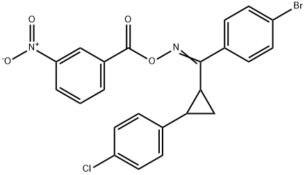 1-([(((4-BROMOPHENYL)[2-(4-CHLOROPHENYL)CYCLOPROPYL]METHYLENE)AMINO)OXY]CARBONYL)-3-NITROBENZENE Struktur