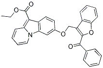 ETHYL 3-[(2-BENZOYL-1-BENZOFURAN-3-YL)METHOXY]PYRIDO[1,2-A]INDOLE-10-CARBOXYLATE Struktur