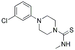 (4-(3-CHLOROPHENYL)PIPERAZINYL)(METHYLAMINO)METHANE-1-THIONE Struktur