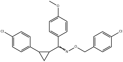 [2-(4-CHLOROPHENYL)CYCLOPROPYL](4-METHOXYPHENYL)METHANONE O-(4-CHLOROBENZYL)OXIME Struktur