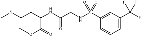 METHYL 4-(METHYLSULFANYL)-2-([2-(([3-(TRIFLUOROMETHYL)PHENYL]SULFONYL)AMINO)ACETYL]AMINO)BUTANOATE Struktur