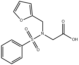 (BENZENESULFONYL-FURAN-2-YLMETHYL-AMINO)-ACETIC ACID Struktur