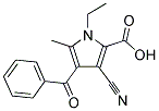 4-BENZOYL-3-CYANO-1-ETHYL-5-METHYL-1H-PYRROLE-2-CARBOXYLIC ACID Struktur