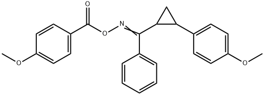 1-METHOXY-4-(2-[([(4-METHOXYBENZOYL)OXY]IMINO)(PHENYL)METHYL]CYCLOPROPYL)BENZENE Struktur