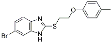 6-BROMO-2-([2-(4-METHYLPHENOXY)ETHYL]THIO)-1H-BENZIMIDAZOLE Struktur