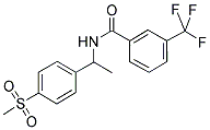 N-(1-(4-(METHYLSULFONYL)PHENYL)ETHYL)-3-(TRIFLUOROMETHYL)BENZAMIDE Struktur