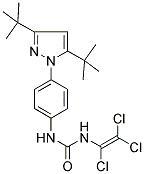 N-(4-[3,5-DI(TERT-BUTYL)-1H-PYRAZOL-1-YL]PHENYL)-N'-(1,2,2-TRICHLOROVINYL)UREA Struktur