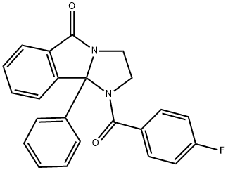 1-(4-FLUOROBENZOYL)-9B-PHENYL-1,2,3,9B-TETRAHYDRO-5H-IMIDAZO[2,1-A]ISOINDOL-5-ONE Struktur