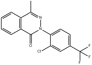 2-[2-CHLORO-4-(TRIFLUOROMETHYL)PHENYL]-4-METHYL-1(2H)-PHTHALAZINONE Struktur