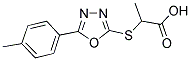 2-([5-(4-METHYLPHENYL)-1,3,4-OXADIAZOL-2-YL]SULFANYL)PROPANOIC ACID Struktur