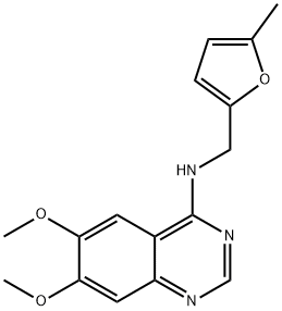 6,7-DIMETHOXY-N-[(5-METHYL-2-FURYL)METHYL]-4-QUINAZOLINAMINE Struktur