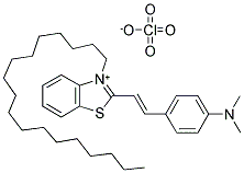 2-(4-DIMETHYLAMINOSTYRYL)-3-OCTADECYLBENZOTHIAZOLIUM PERCHLORATE Struktur