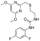 N-(2,4-DIFLUOROPHENYL)-N'-[2-[(4,6-DIMETHOXYPYRIMIDIN-2-YL)METHYLTHIO]ETHYL]UREA Struktur