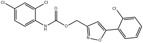 [5-(2-CHLOROPHENYL)-3-ISOXAZOLYL]METHYL N-(2,4-DICHLOROPHENYL)CARBAMATE Struktur