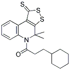 3-CYCLOHEXYL-1-(4,4-DIMETHYL-1-THIOXO-1H-[1,2]DITHIOLO[3,4-C]QUINOLIN-5(4H)-YL)PROPAN-1-ONE Struktur