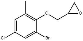 2-[(2-BROMO-4-CHLORO-6-METHYLPHENOXY)METHYL]OXIRANE Struktur