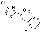 3-CHLORO-5-(2-CHLORO-6-FLUOROBENZYLSULFINYL)-1,2,4-THIADIAZOLE Struktur