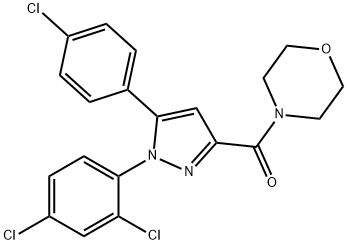 [5-(4-CHLOROPHENYL)-1-(2,4-DICHLOROPHENYL)-1H-PYRAZOL-3-YL](MORPHOLINO)METHANONE Struktur