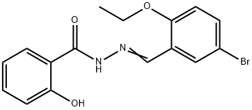 N'-[(E)-(5-BROMO-2-ETHOXYPHENYL)METHYLIDENE]-2-HYDROXYBENZENECARBOHYDRAZIDE Struktur