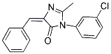 1-(3-CHLOROPHENYL)-2-METHYL-4-(PHENYLMETHYLENE)-2-IMIDAZOLIN-5-ONE Struktur