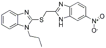 2-([(6-NITRO-1H-BENZIMIDAZOL-2-YL)METHYL]THIO)-1-PROPYL-1H-BENZIMIDAZOLE Struktur