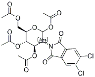 2-DEOXY-2-(4,5-DICHLOROPHTHALIMIDO)-D-GLUCOPYRANOSE 1,3,4,6-TETRAACETATE Struktur