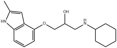 1-(CYCLOHEXYLAMINO)-3-[(2-METHYL-1H-INDOL-4-YL)OXY]-2-PROPANOL Struktur