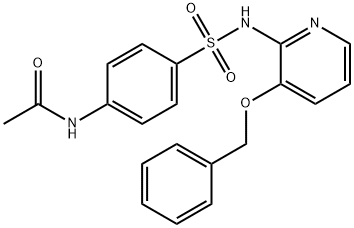 N-(4-(((3-(PHENYLMETHOXY)-2-PYRIDYL)AMINO)SULFONYL)PHENYL)ETHANAMIDE Struktur