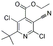 ETHYL 2-(TERT-BUTYL)-3,6-DICHLORO-5-CYANOISONICOTINATE Struktur