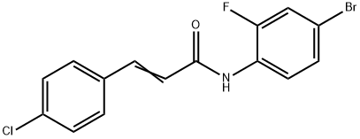 N-(4-BROMO-2-FLUOROPHENYL)-3-(4-CHLOROPHENYL)ACRYLAMIDE Struktur