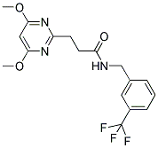 3-(4,6-DIMETHOXYPYRIMIDIN-2-YL)-N-(3-(TRIFLUOROMETHYL)BENZYL)PROPANAMIDE Struktur