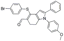 4-[(4-BROMOPHENYL)SULFANYL]-1-(4-METHOXYPHENYL)-2-PHENYL-6,7-DIHYDRO-1H-INDOLE-5-CARBALDEHYDE Struktur