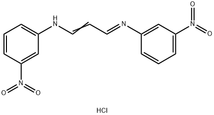 (3-(3-NITROPHENYLAMINO)PROP-2-ENYLIDENE)3-NITROPHENYLAMINE, HYDROCHLORIDE Struktur