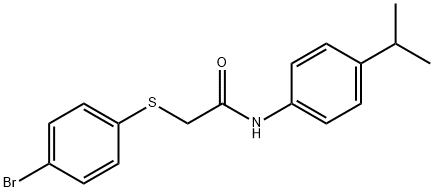 2-[(4-BROMOPHENYL)SULFANYL]-N-(4-ISOPROPYLPHENYL)ACETAMIDE Struktur