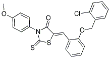 (5Z)-5-{2-[(2-CHLOROBENZYL)OXY]BENZYLIDENE}-3-(4-METHOXYPHENYL)-2-THIOXO-1,3-THIAZOLIDIN-4-ONE Struktur