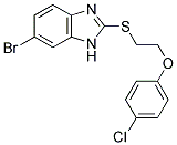 6-BROMO-2-([2-(4-CHLOROPHENOXY)ETHYL]THIO)-1H-BENZIMIDAZOLE Struktur