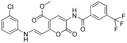 METHYL 6-[(E)-2-(3-CHLOROANILINO)ETHENYL]-2-OXO-3-([3-(TRIFLUOROMETHYL)BENZOYL]AMINO)-2H-PYRAN-5-CARBOXYLATE Struktur