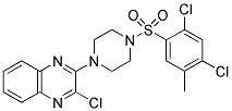 2-CHLORO-3-(4-[(2,4-DICHLORO-5-METHYLPHENYL)SULFONYL]PIPERAZINO)QUINOXALINE Struktur