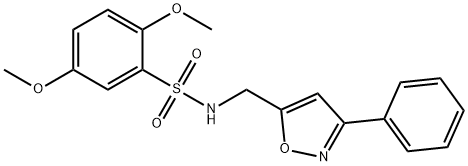 2,5-DIMETHOXY-N-[(3-PHENYL-5-ISOXAZOLYL)METHYL]BENZENESULFONAMIDE Struktur