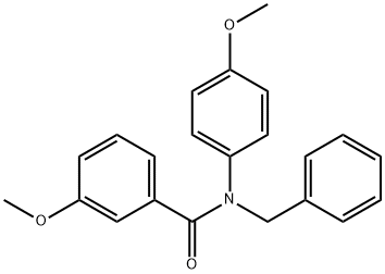 N-BENZYL-3-METHOXY-N-(4-METHOXYPHENYL)BENZENECARBOXAMIDE Struktur