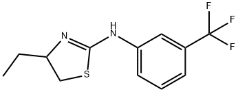 N-(4-ETHYL-1,3-THIAZOLAN-2-YLIDEN)-3-(TRIFLUOROMETHYL)ANILINE Struktur