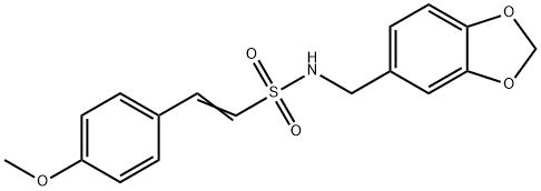 (E)-N-(1,3-BENZODIOXOL-5-YLMETHYL)-2-(4-METHOXYPHENYL)-1-ETHENESULFONAMIDE Struktur