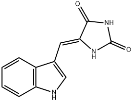 (5Z)-5-(1H-INDOL-3-YLMETHYLENE)IMIDAZOLIDINE-2,4-DIONE Struktur