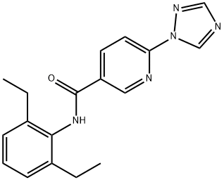 N-(2,6-DIETHYLPHENYL)-6-(1H-1,2,4-TRIAZOL-1-YL)NICOTINAMIDE Struktur