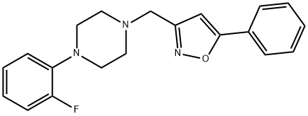 1-(2-FLUOROPHENYL)-4-[(5-PHENYL-3-ISOXAZOLYL)METHYL]PIPERAZINE Struktur