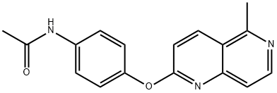 N-(4-[(5-METHYL[1,6]NAPHTHYRIDIN-2-YL)OXY]PHENYL)ACETAMIDE Struktur