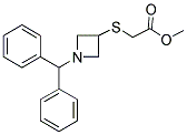 METHYL 2-[(1-BENZHYDRYLAZETAN-3-YL)THIO]ACETATE Struktur