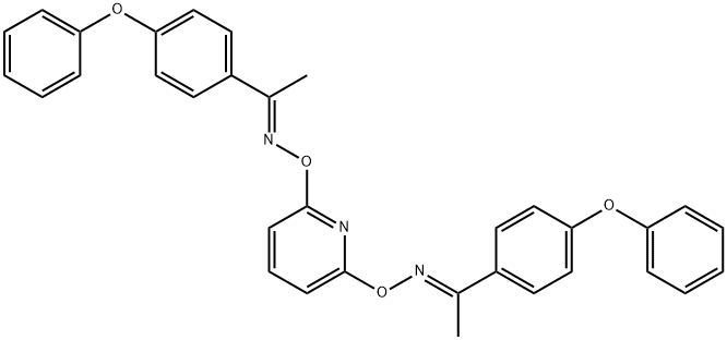 1-(4-PHENOXYPHENYL)-1-ETHANONE O-[6-(([1-(4-PHENOXYPHENYL)ETHYLIDENE]AMINO)OXY)-2-PYRIDINYL]OXIME Struktur