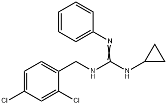 N-CYCLOPROPYL-N'-(2,4-DICHLOROBENZYL)-N''-PHENYLGUANIDINE Struktur