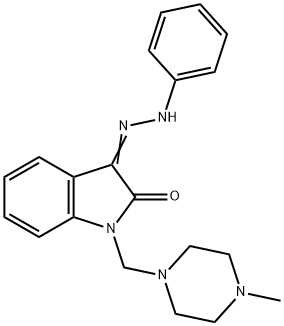 1-[(4-METHYLPIPERAZINO)METHYL]-1H-INDOLE-2,3-DIONE 3-(N-PHENYLHYDRAZONE) Struktur